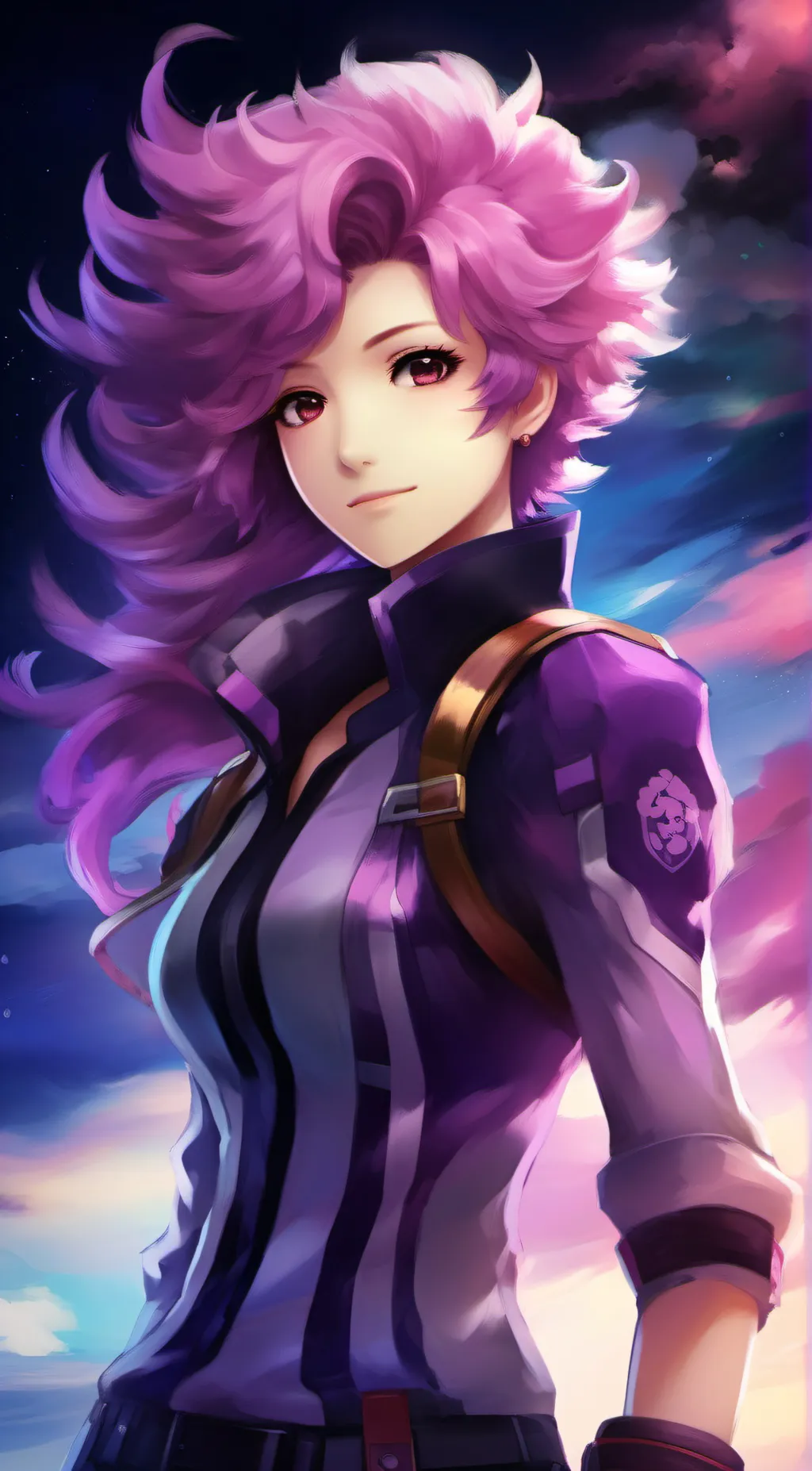 ai character: Mina ashido  background