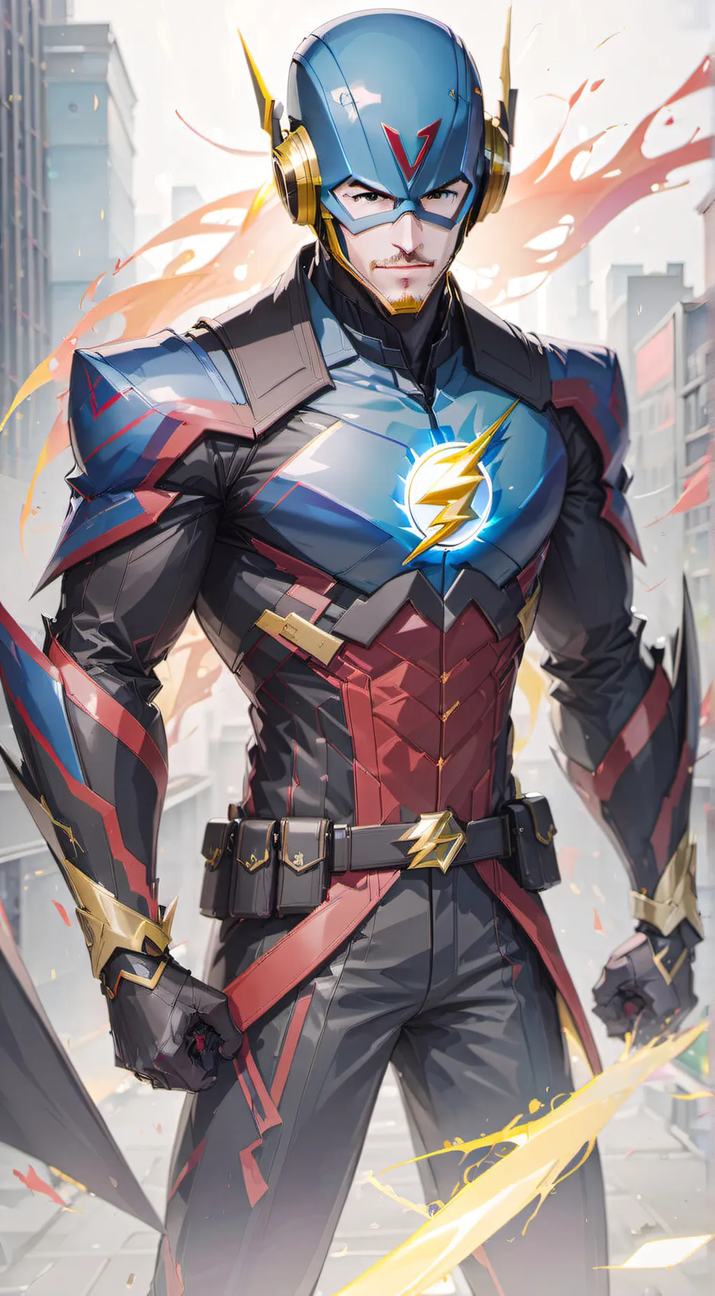 ai character: flash d bacon background