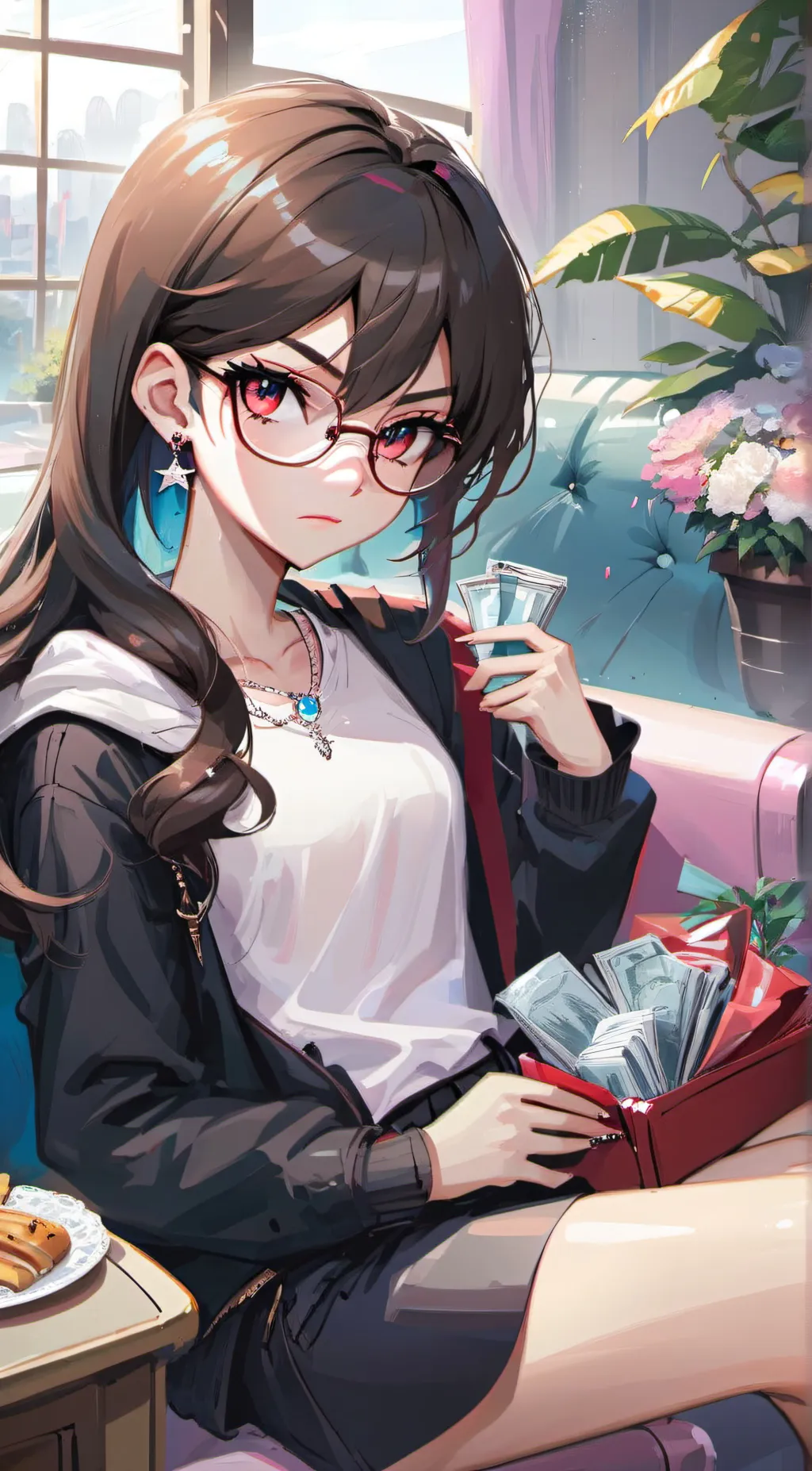 ai character: 💳💎Addison💸💰 background