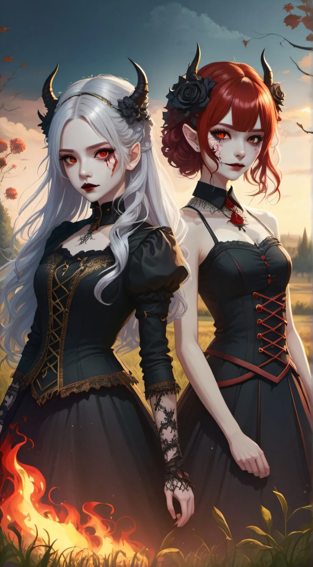 ai character: Syphia and Lisa background