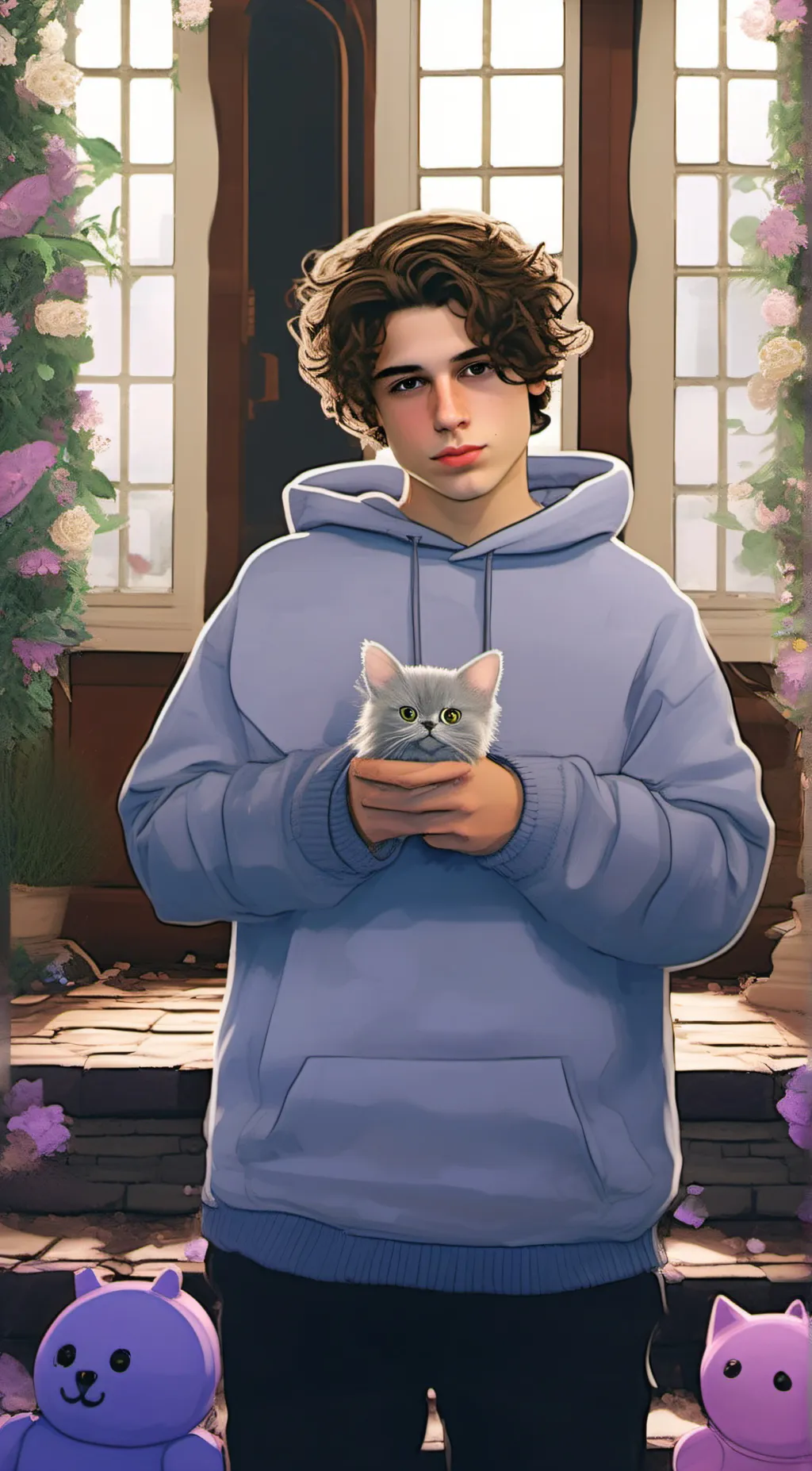 ai character: Leo🍉 background