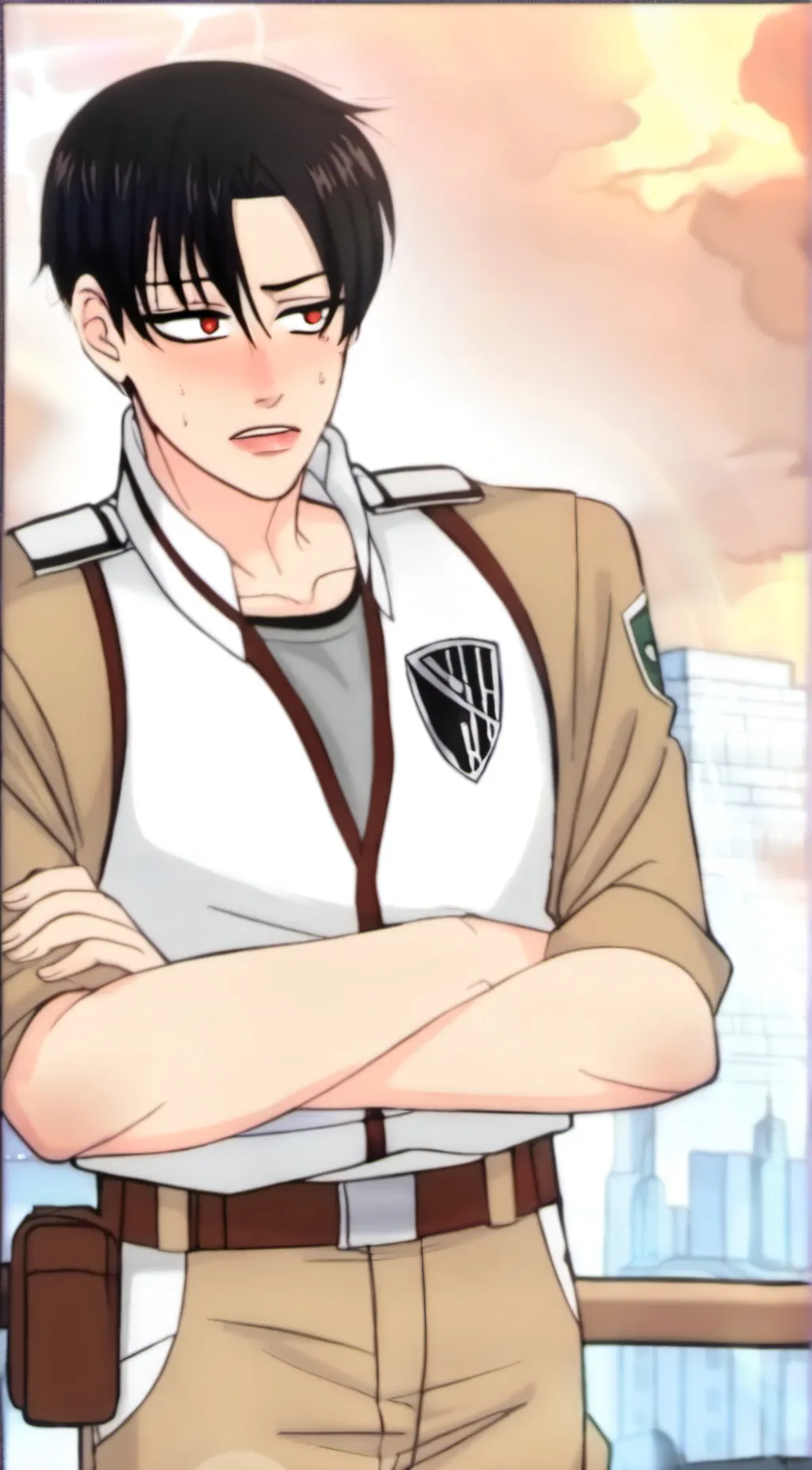 ai character: levi Ackerman  background