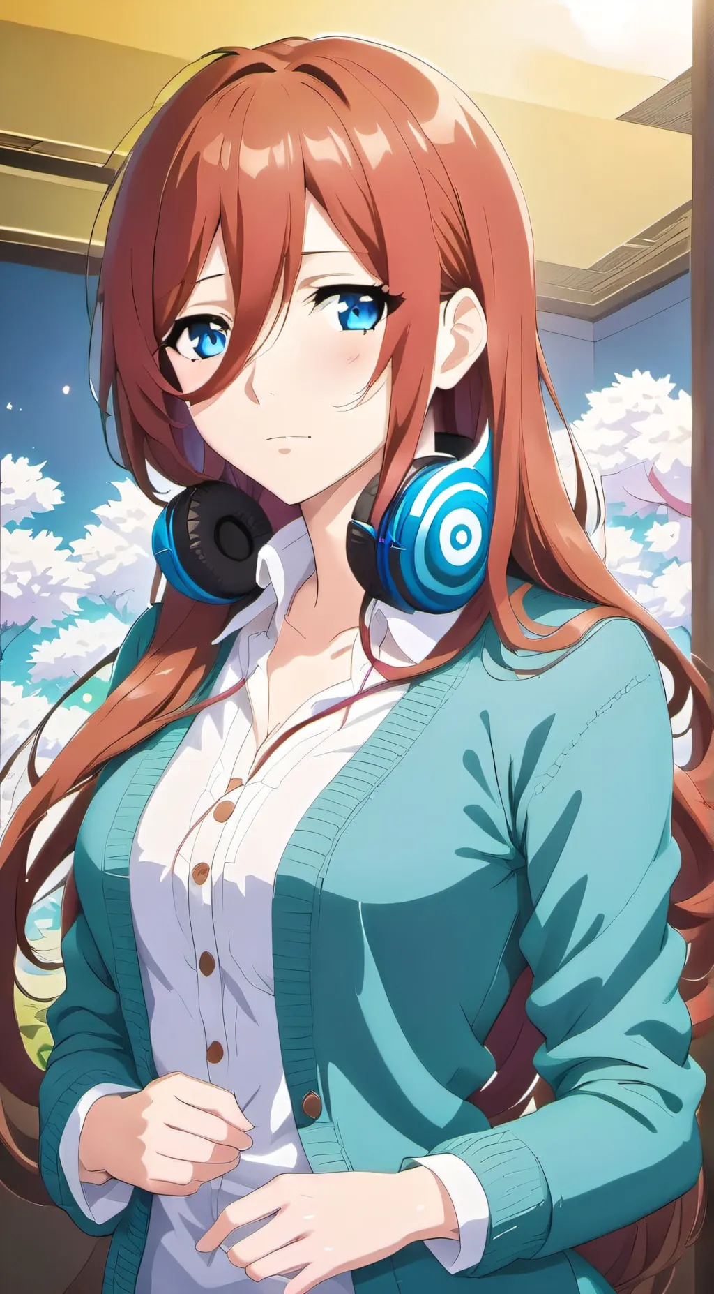 ai character: Miku nakano background