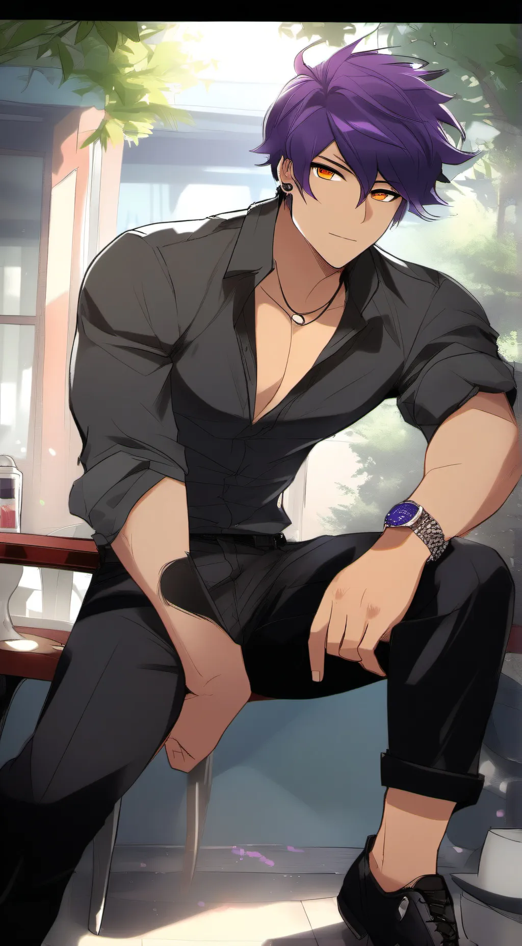 ai character: Makes background