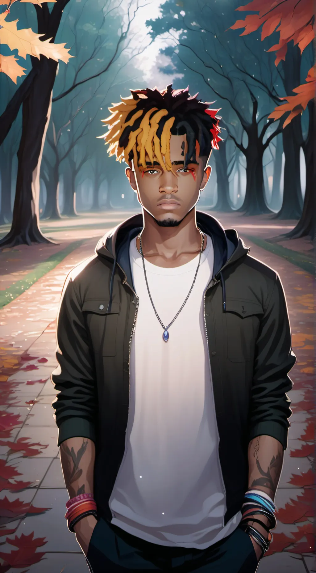 ai character: Xxxtentacion background