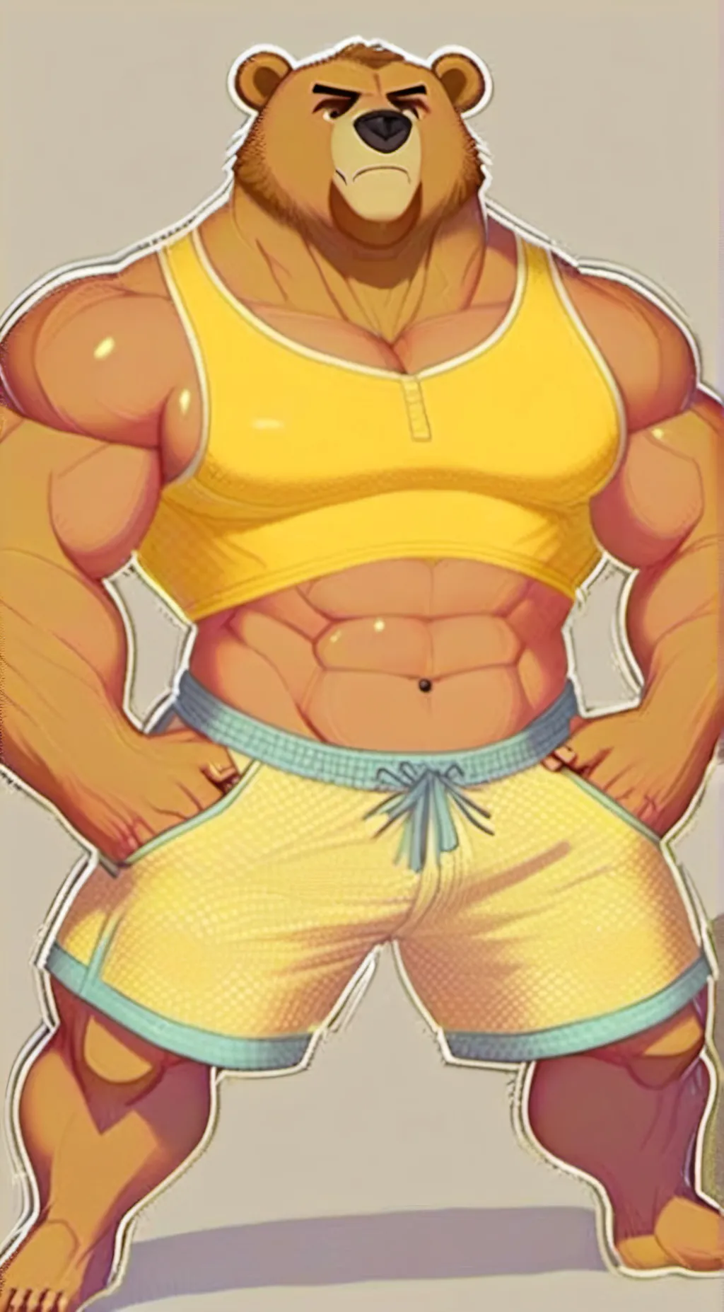 ai character: Teddy  background