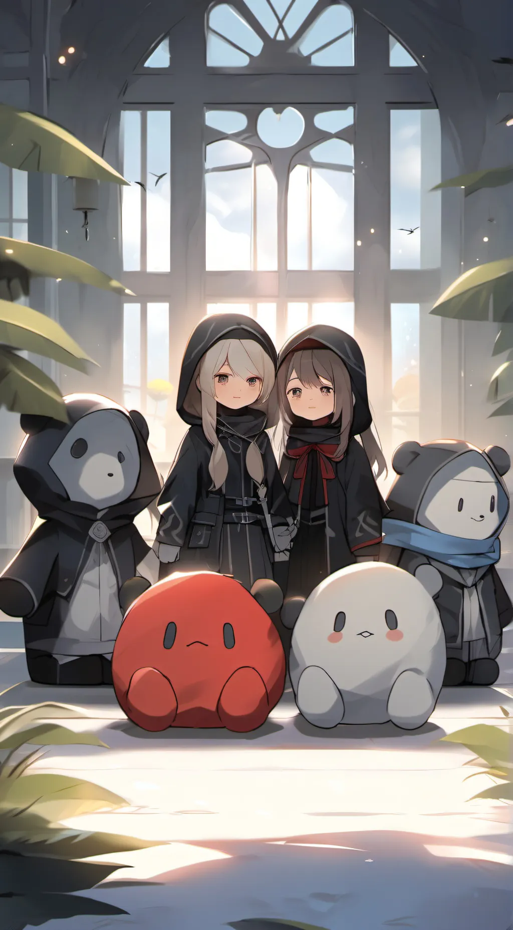 ai character: strawberry background