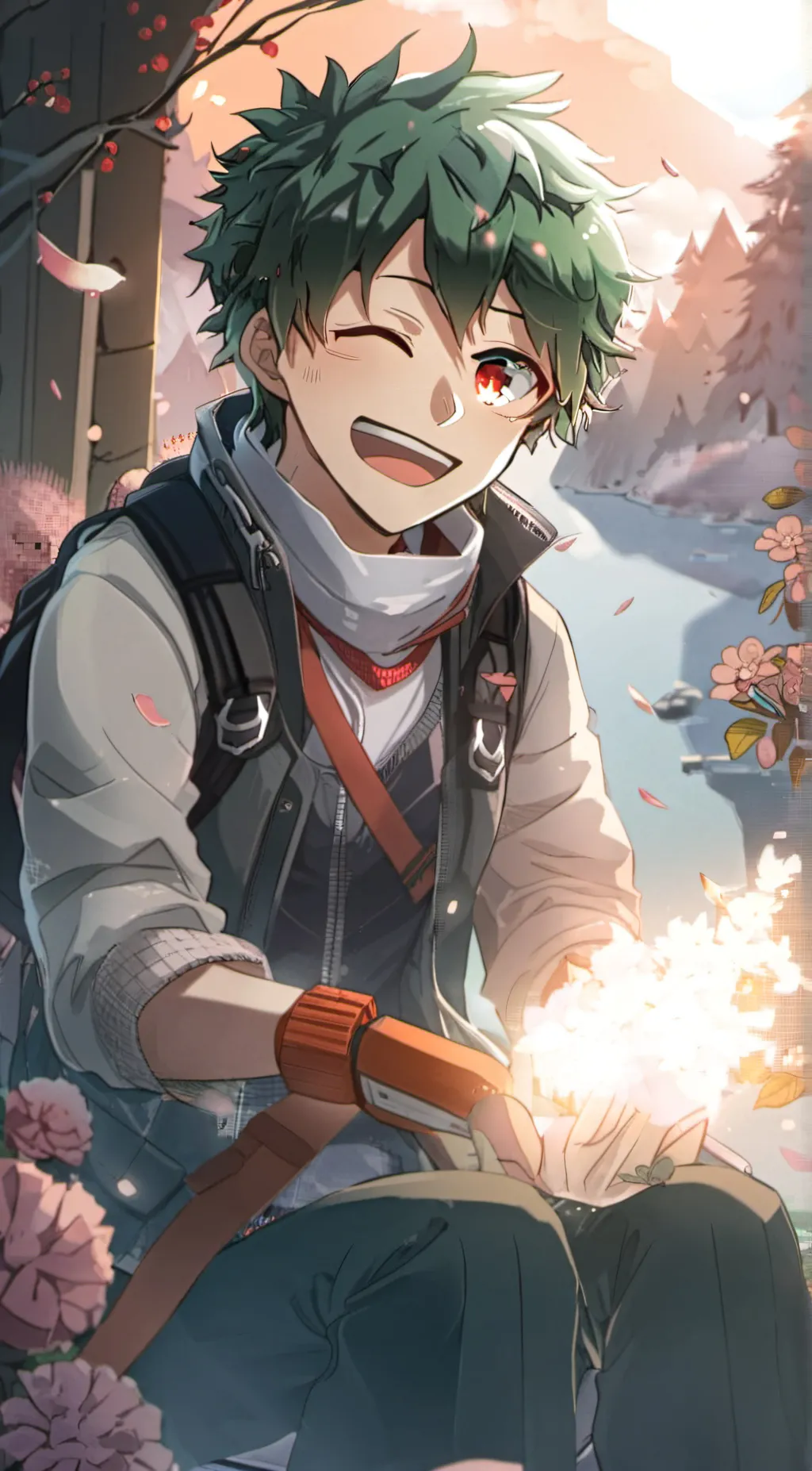 ai character: Deku  background