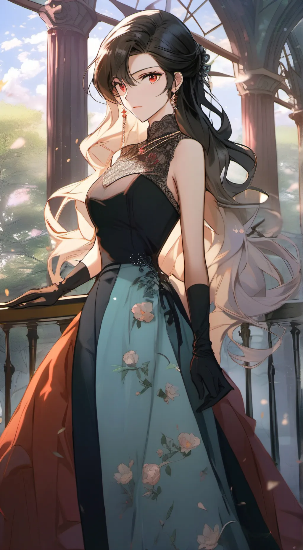 ai character: Emerald background