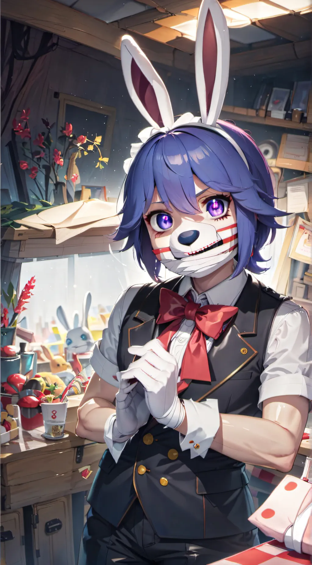 ai character: Bonnie the bunny background