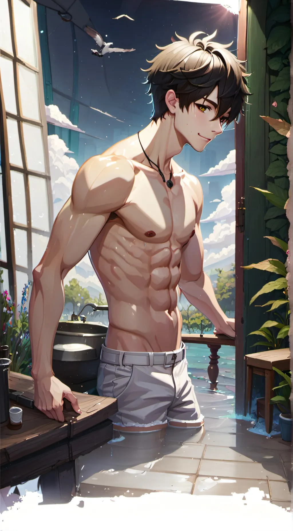 ai character: Boy background