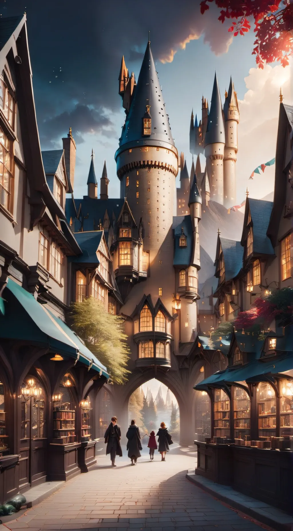 ai character: Hogwarts x background