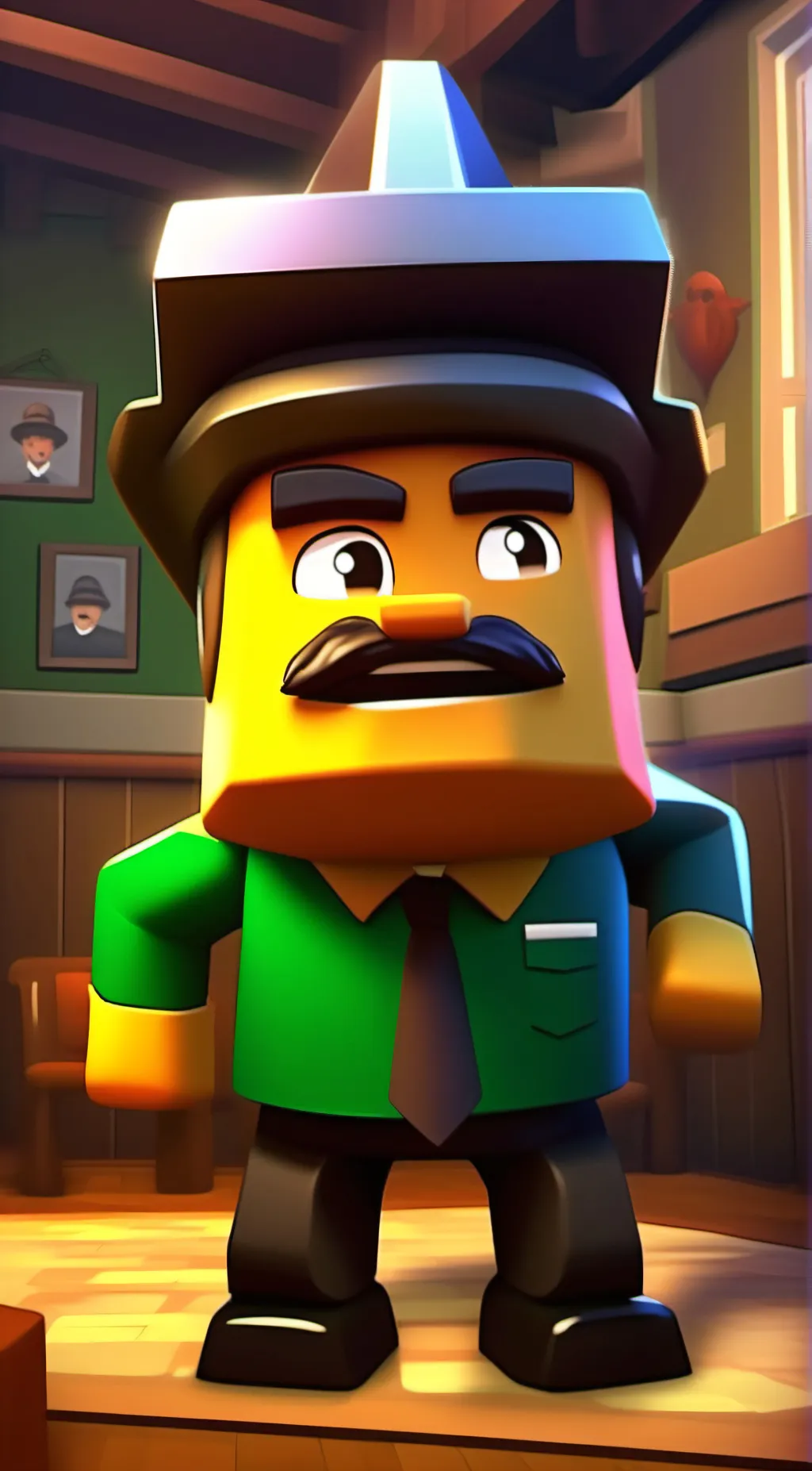 ai character: weird strict dad background