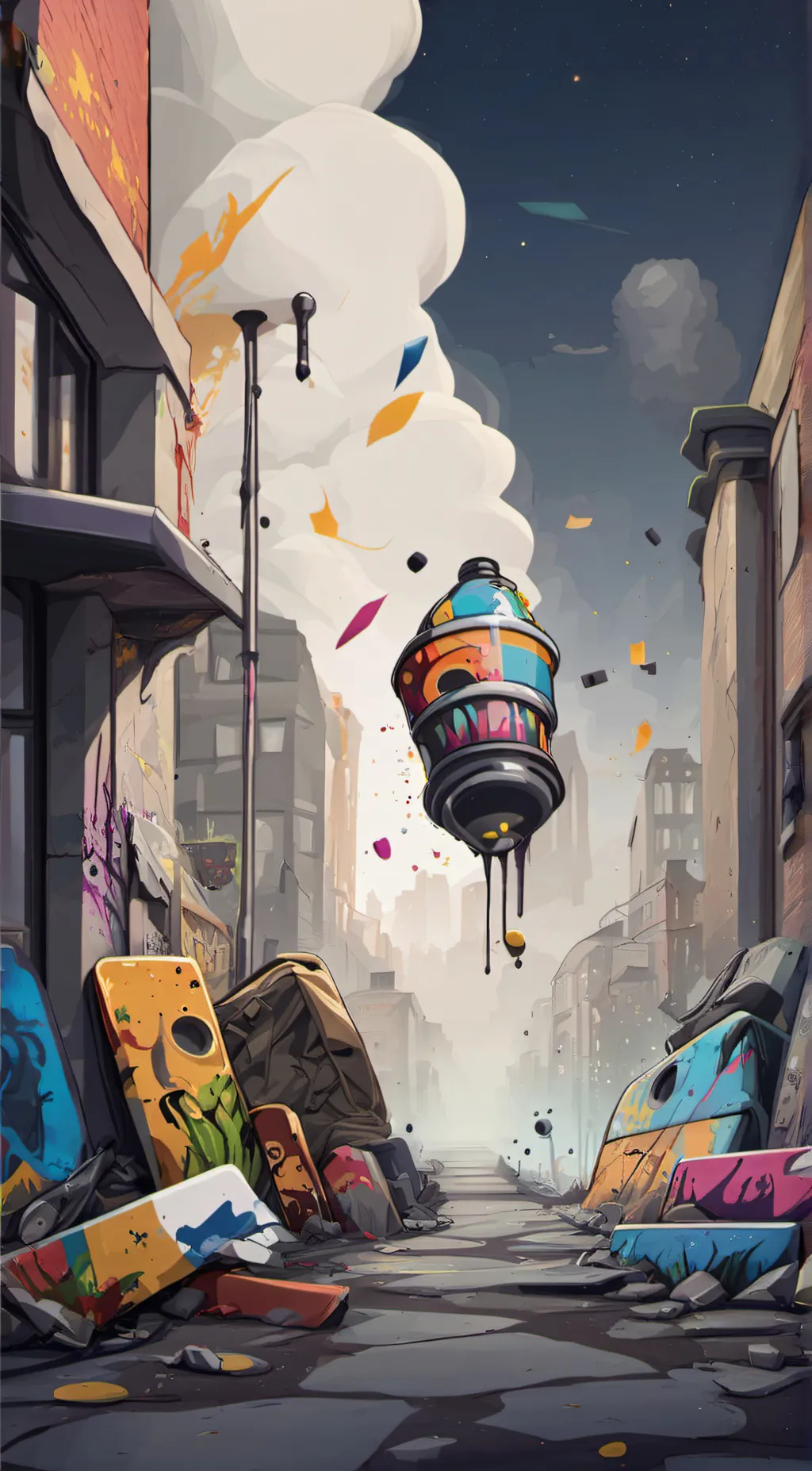 ai character: Future 2555 background