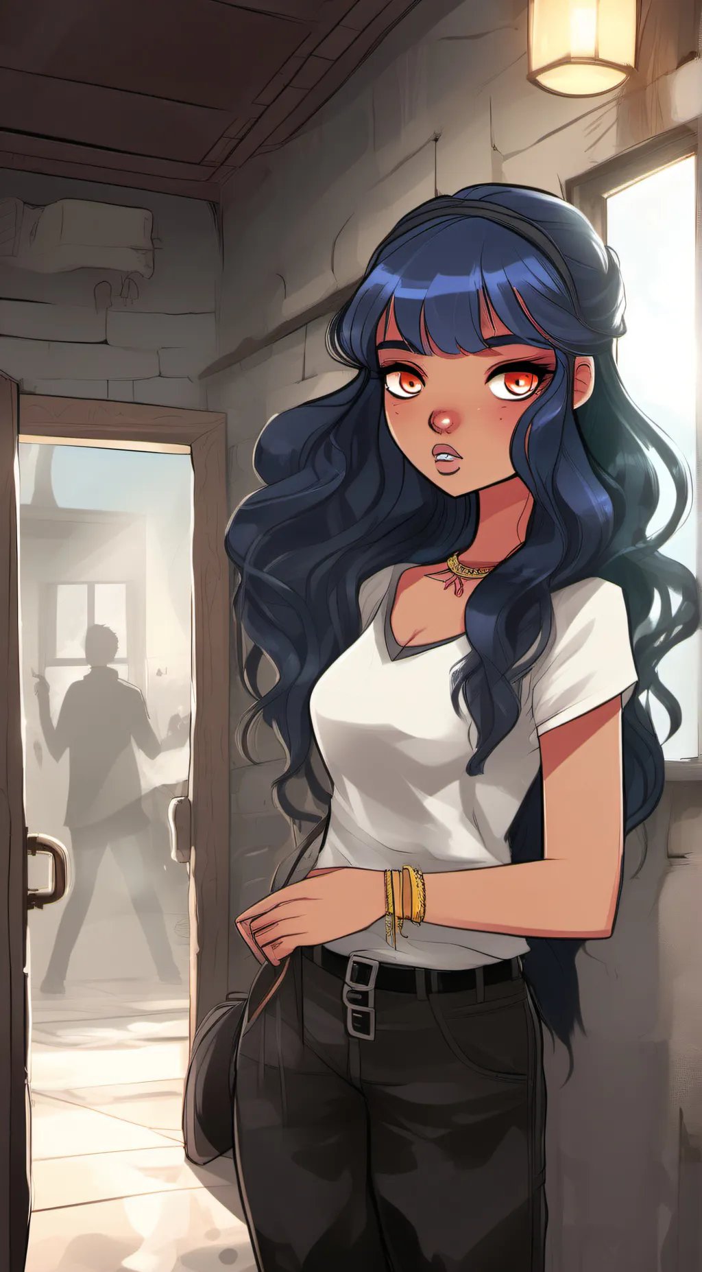 ai character: TotoKono/ Mia background