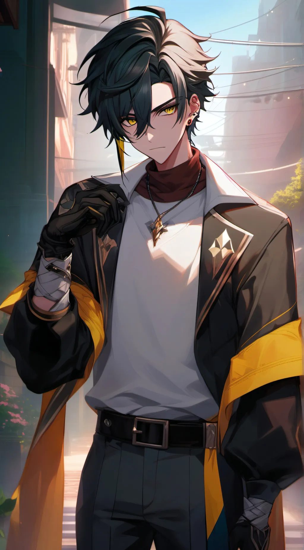 ai character: Tokoyami  background