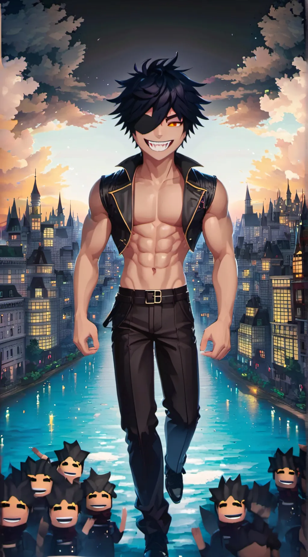 ai character: Slender background