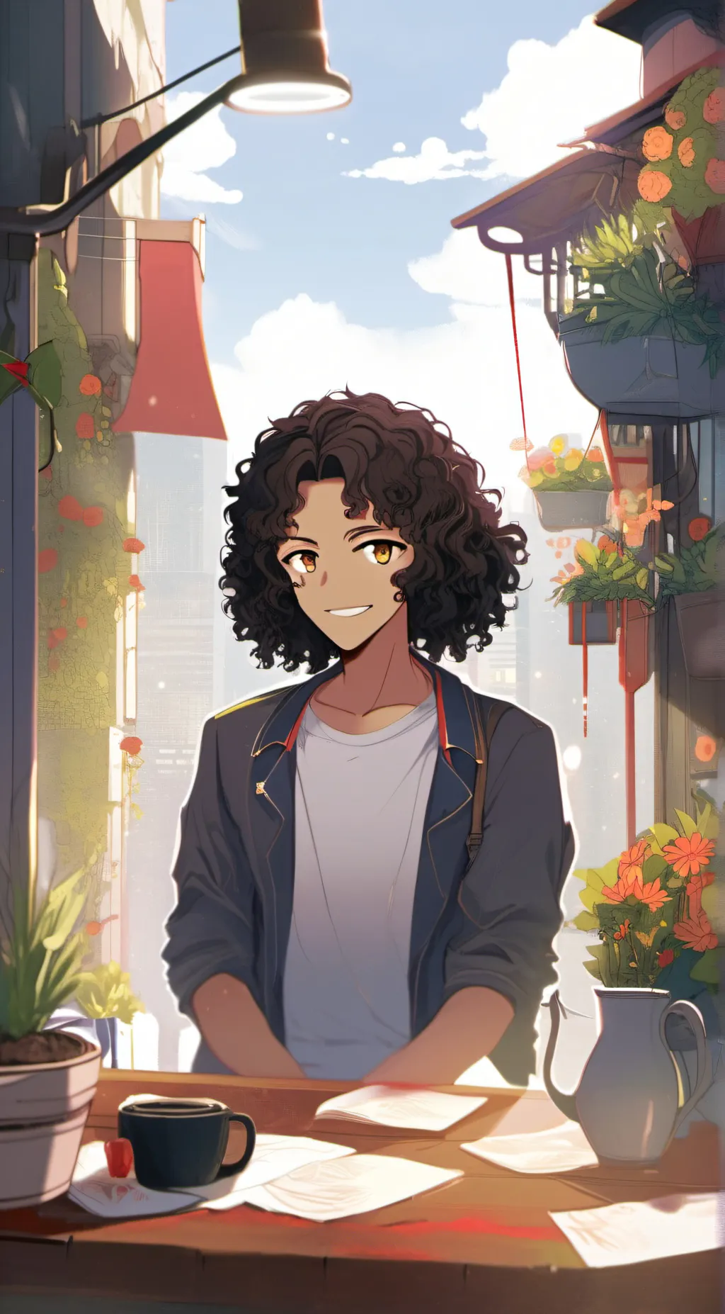 ai character: Zane  background