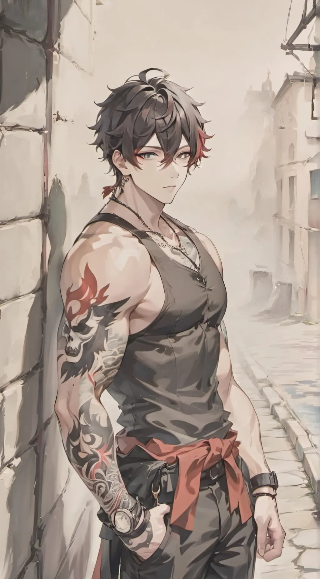 ai character: Karev  background