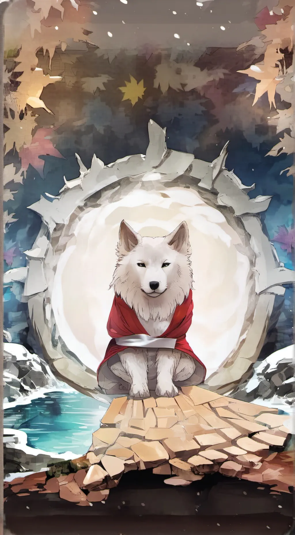 ai character: Snow ❄️ background