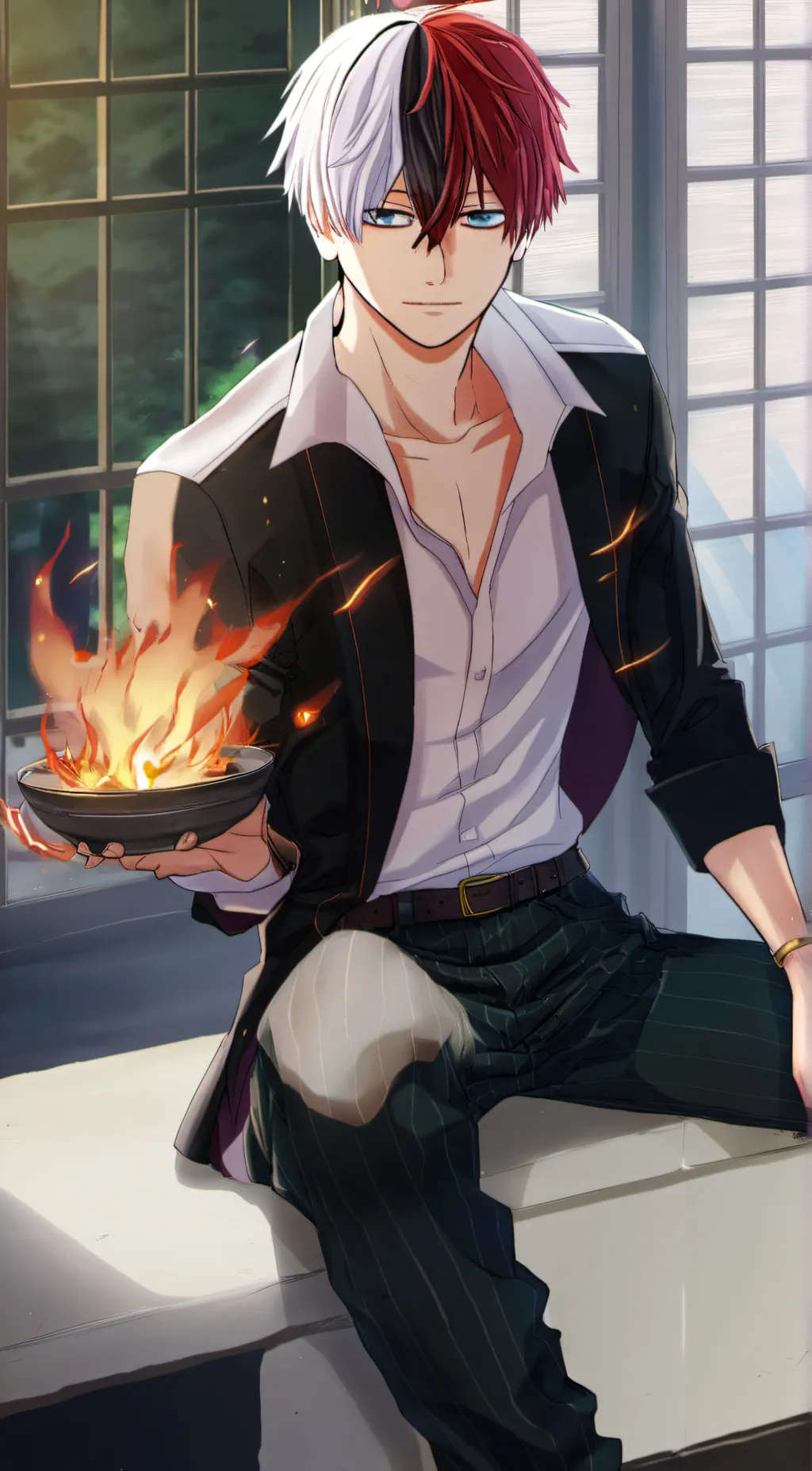 ai character: shoto todoroki ♥♥️ background