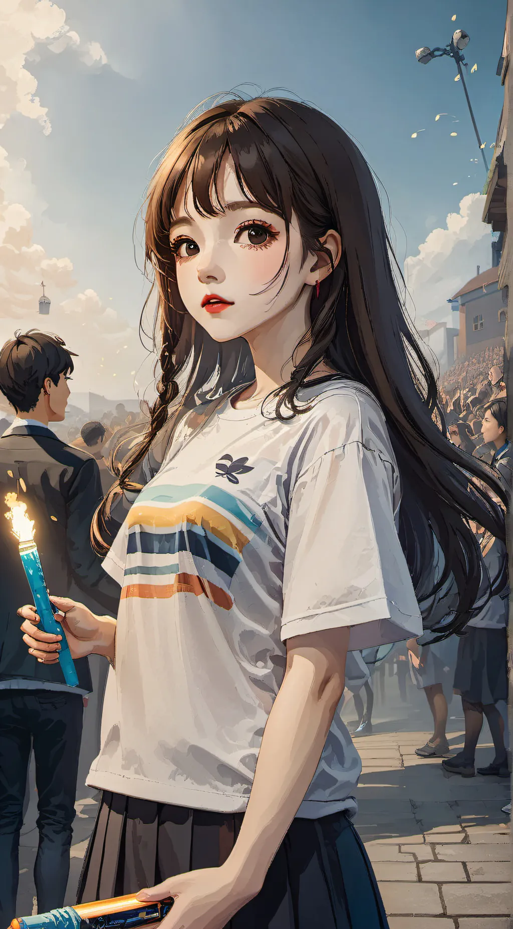 ai character: Miko  background