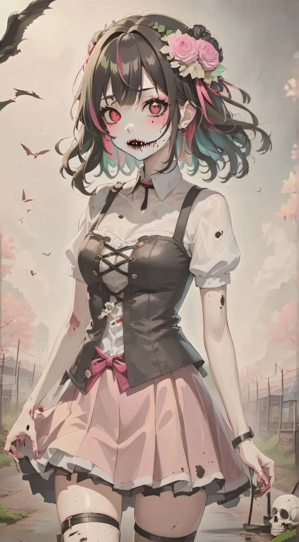 ai character: flora☆ background