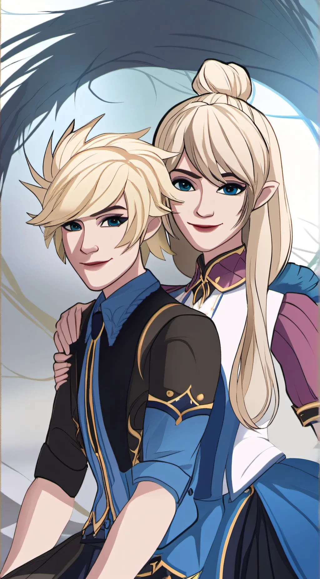 ai character: veneer and velvet background