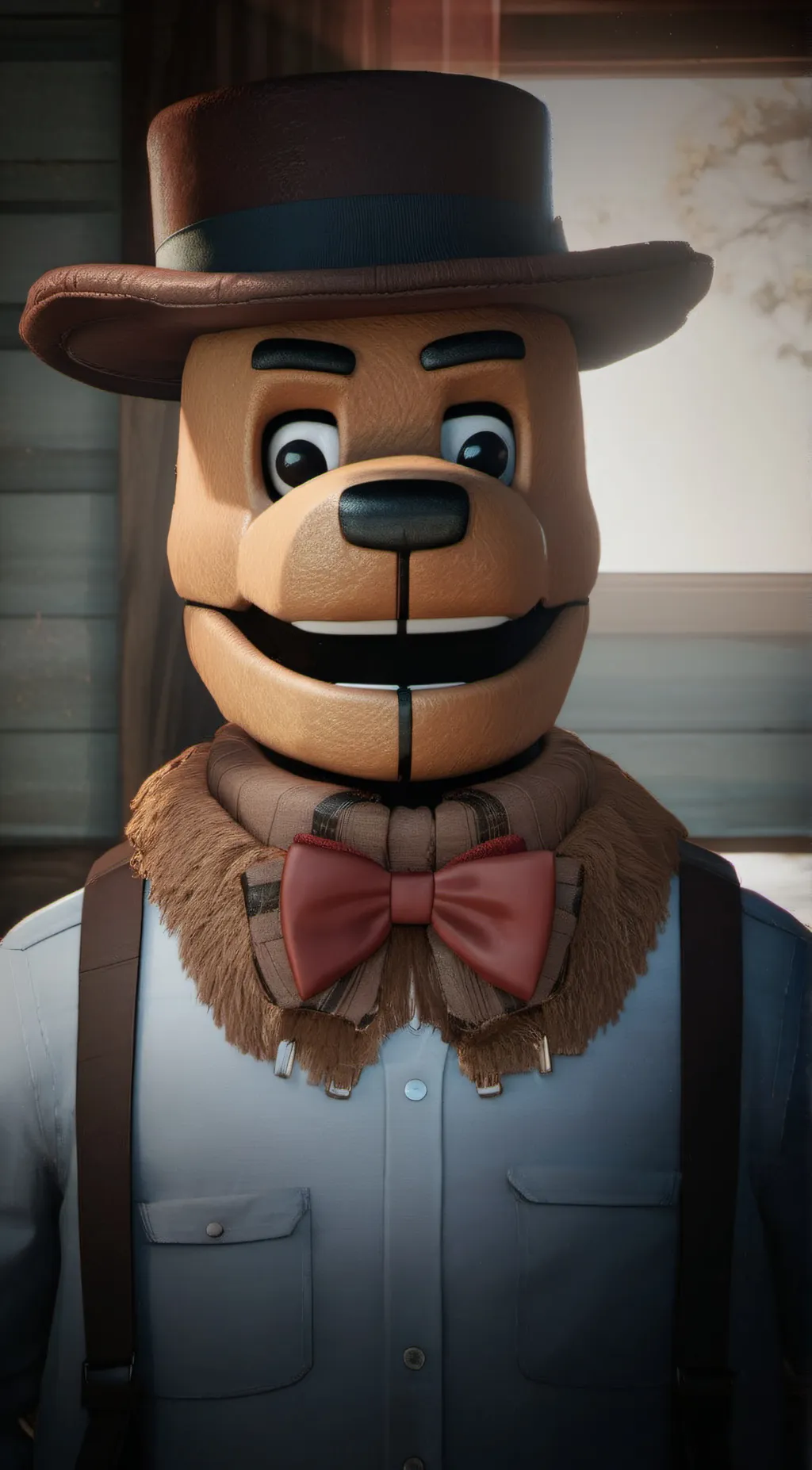 ai character: FREDDY FAZBEAR  background