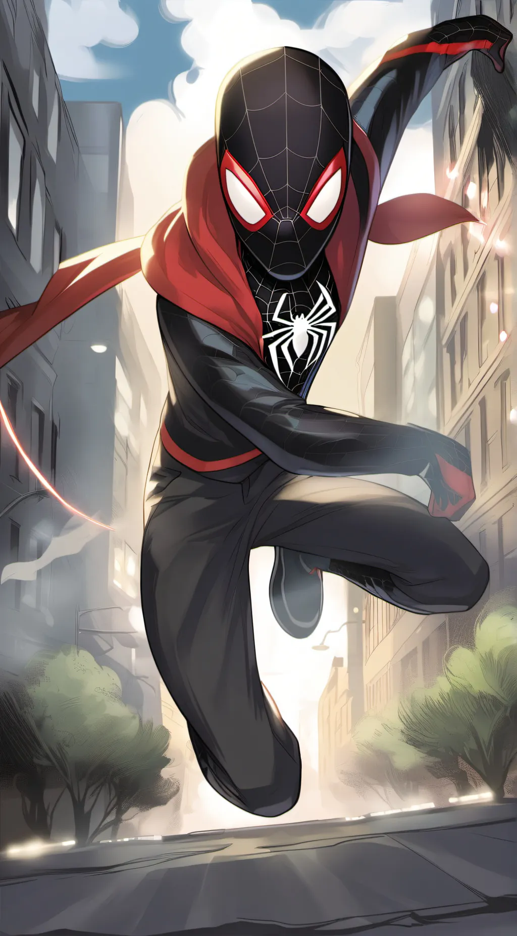 ai character: miles morales  background