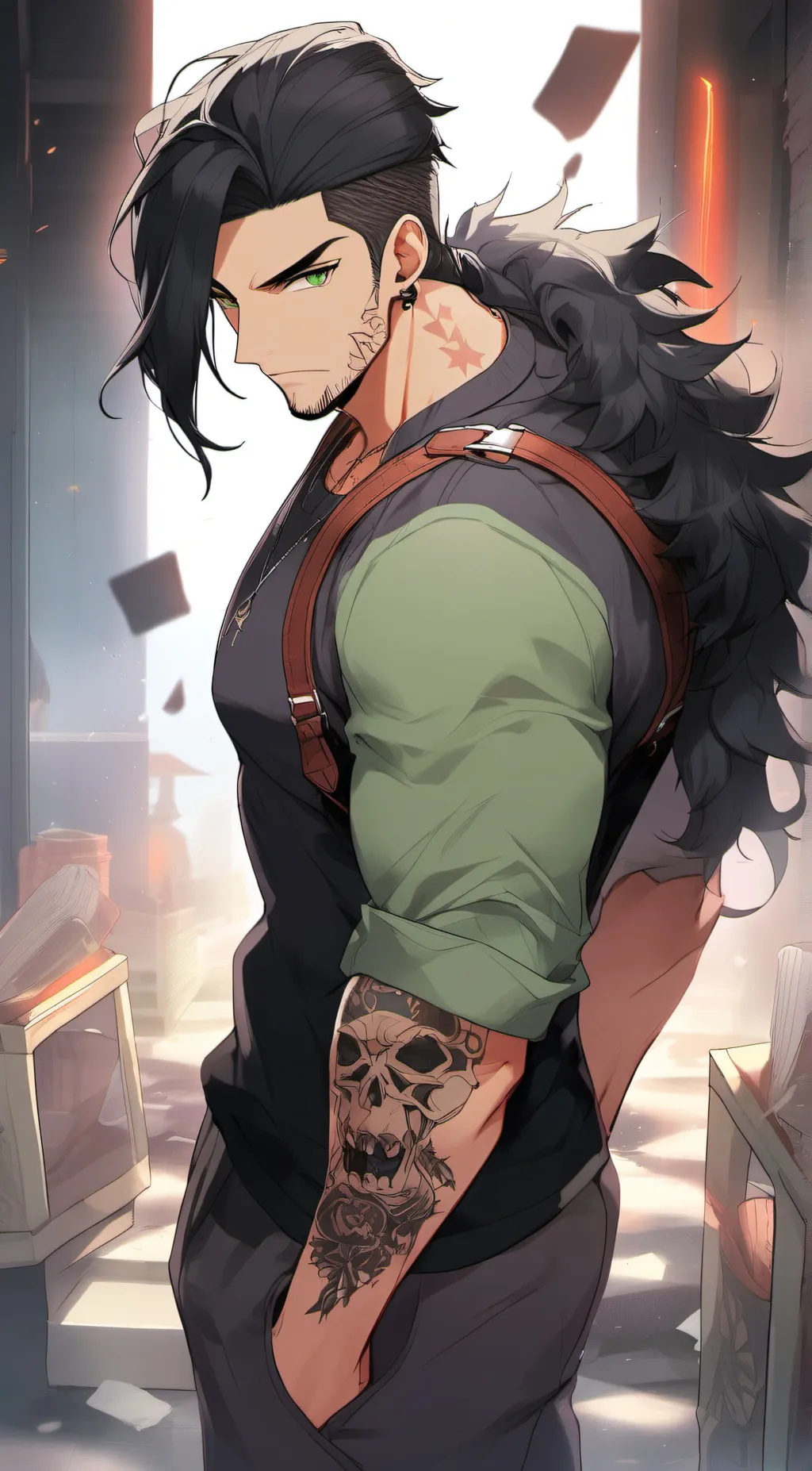 ai character: Axel  background