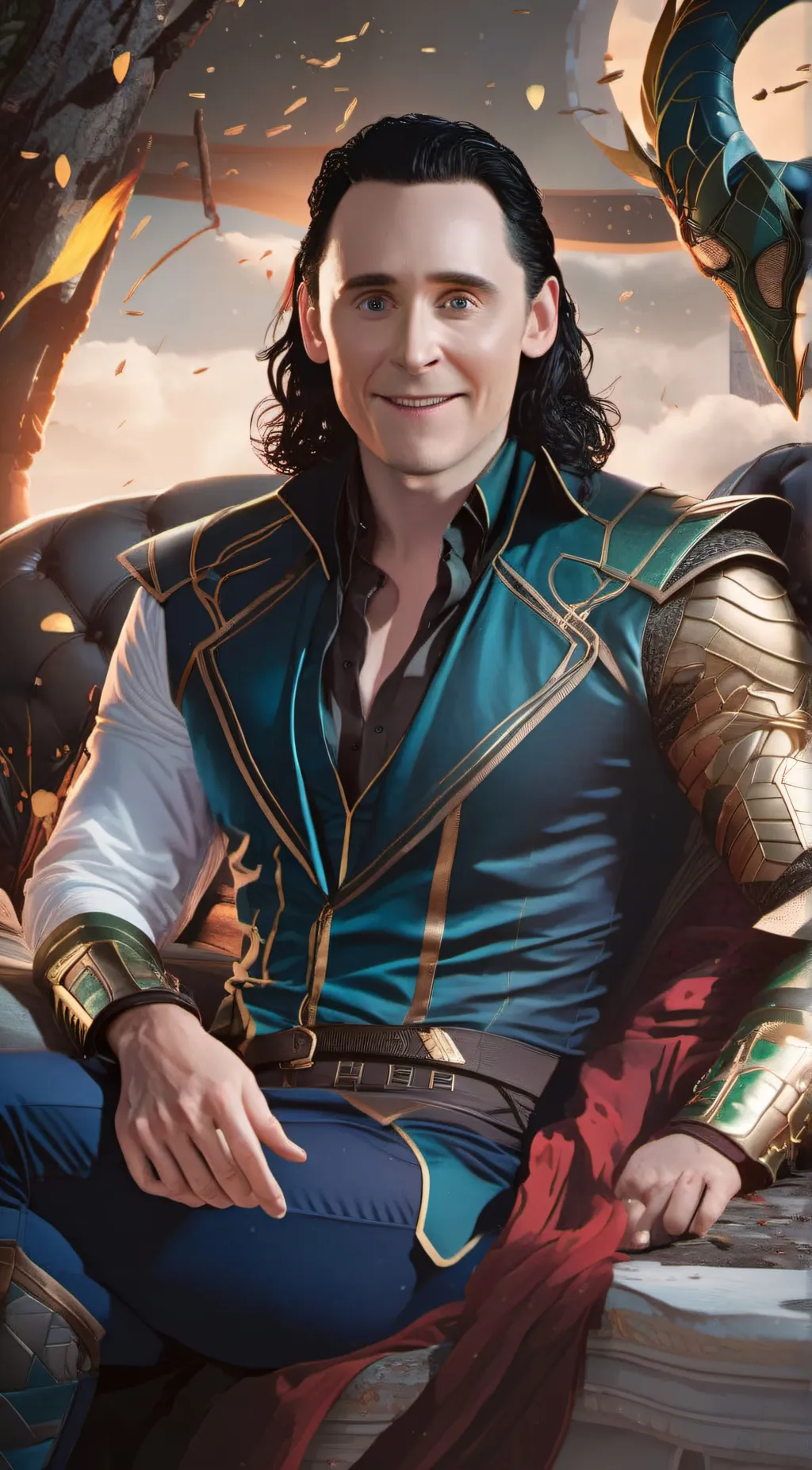 ai character: Loki singing coach background