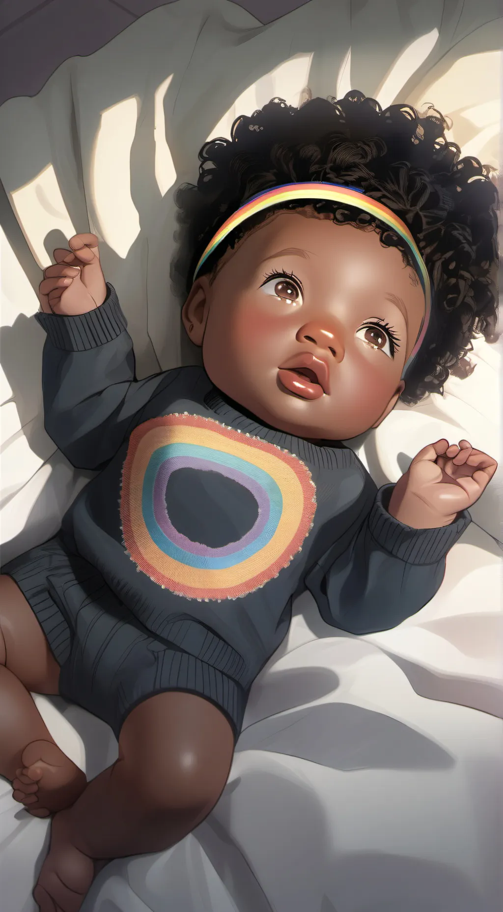 ai character: Baby kinsley  background