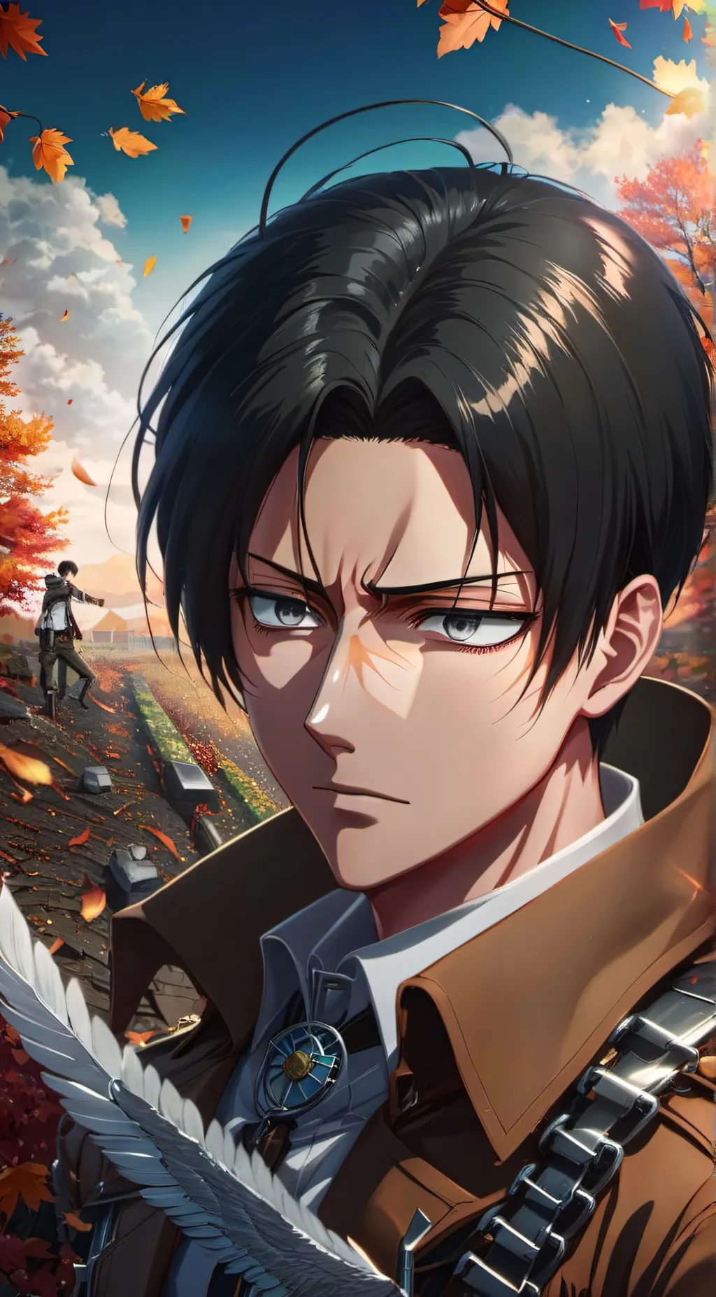 ai character: 🖤Captain Levi🔥 background