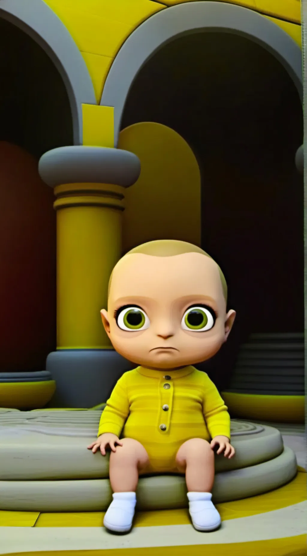 ai character: BABY IN YELLOW background