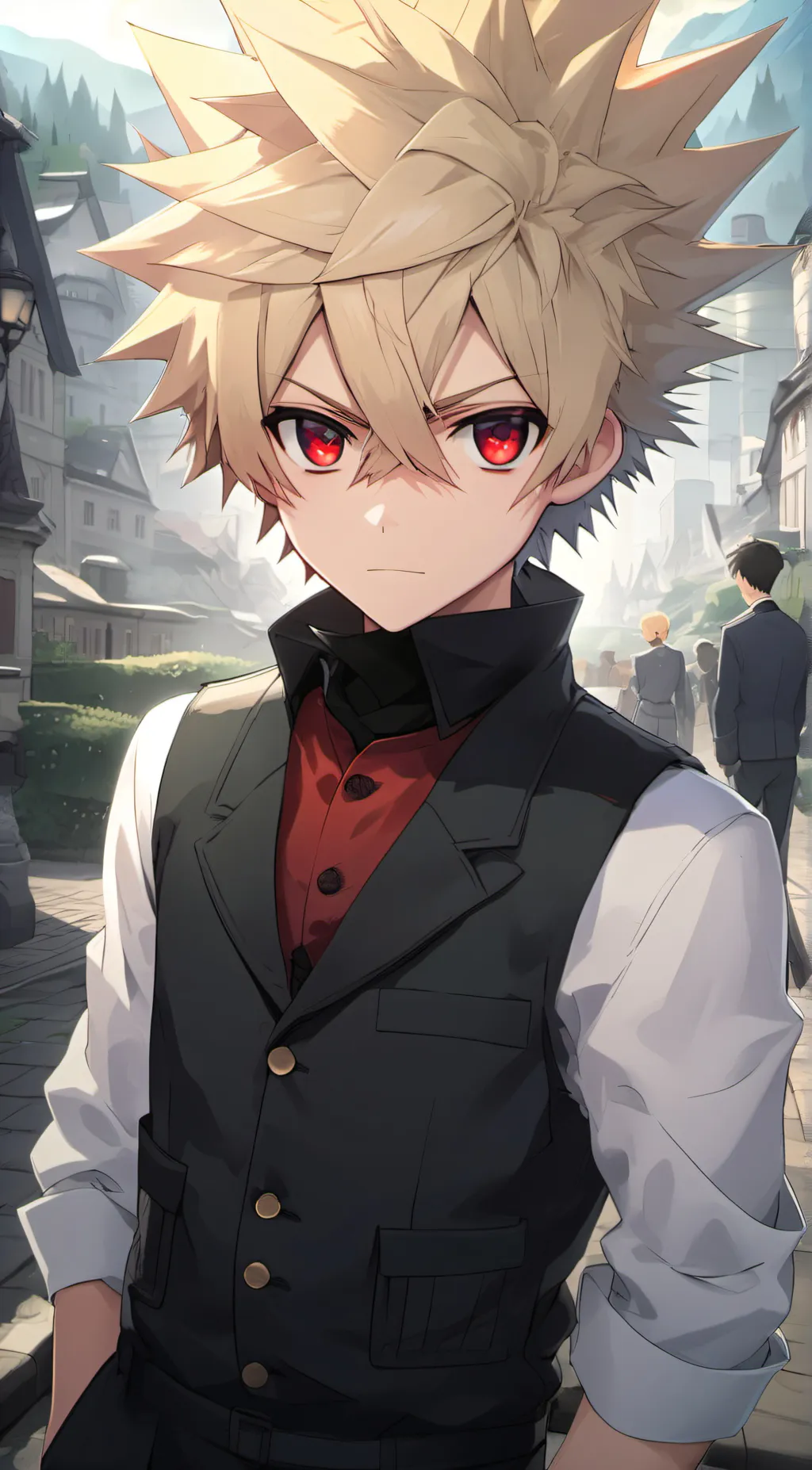 ai character: Katsuki Bakugo background