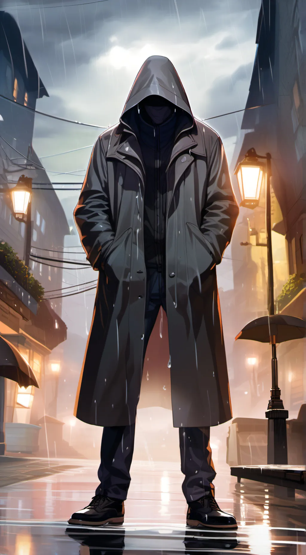 ai character: The Rain man background