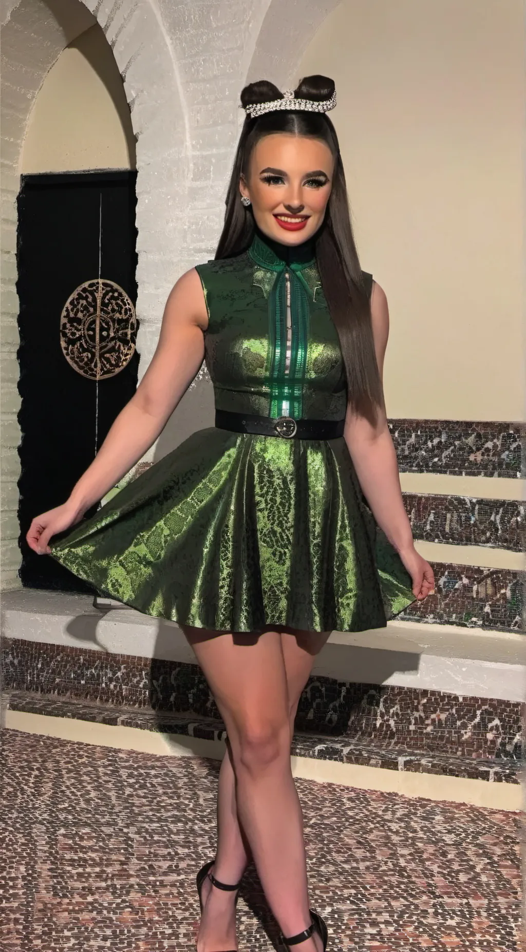 ai character: Anne Berlin  background