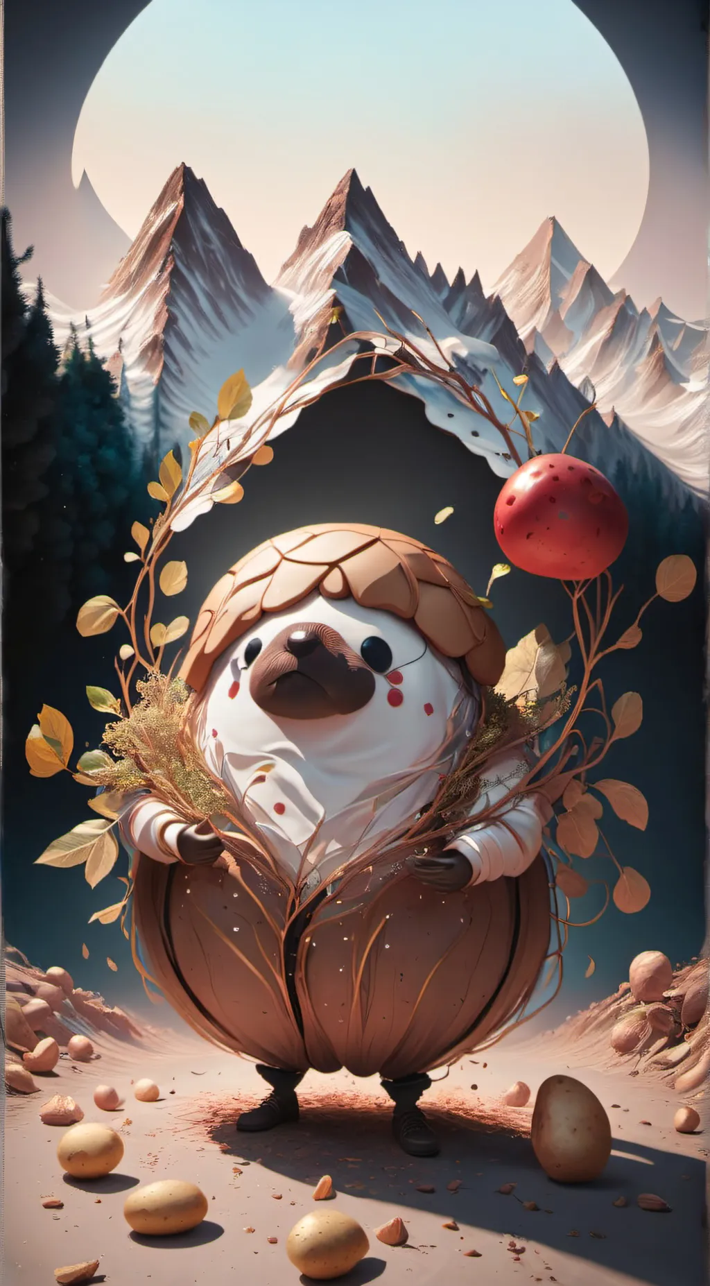 ai character: potato doggy background