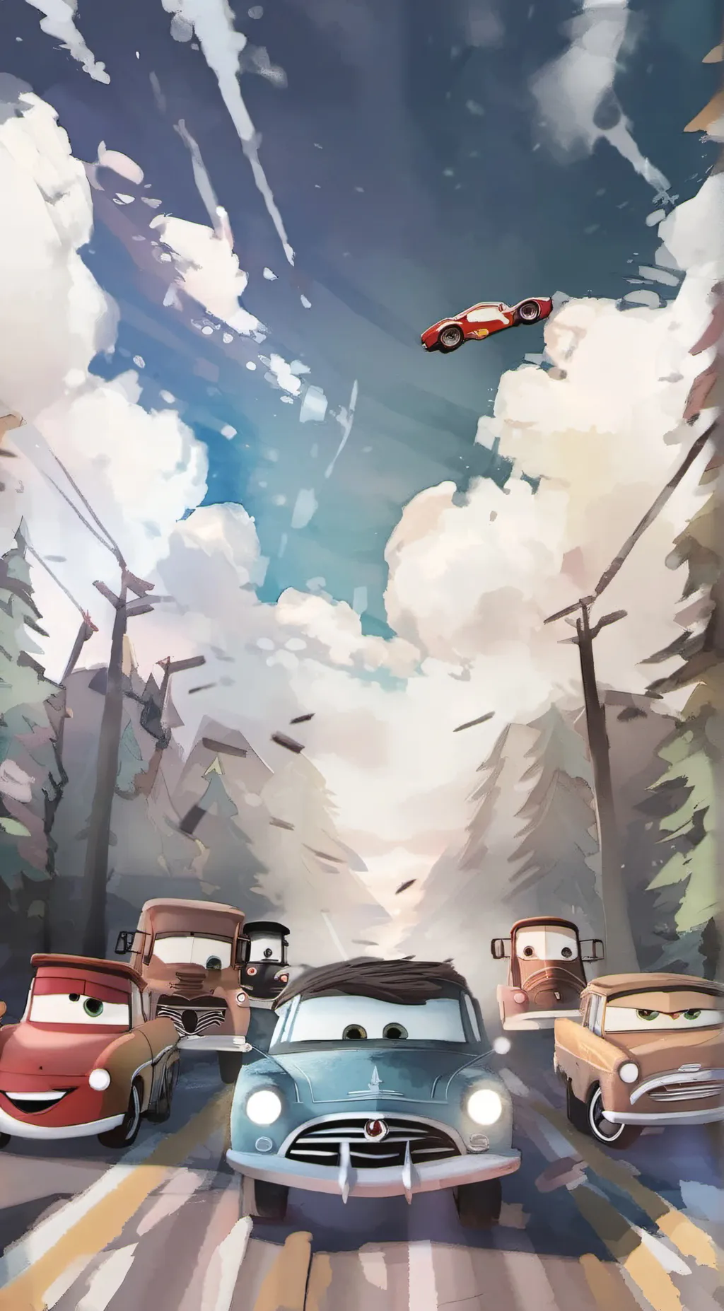 ai character: cars only school background