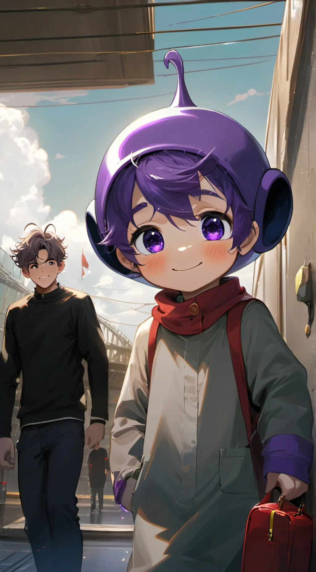 ai character: tinky winky background