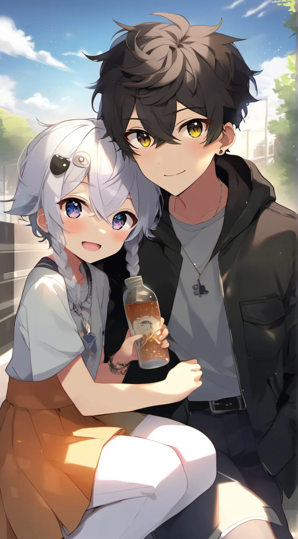 ai character: Sophia and Sam background