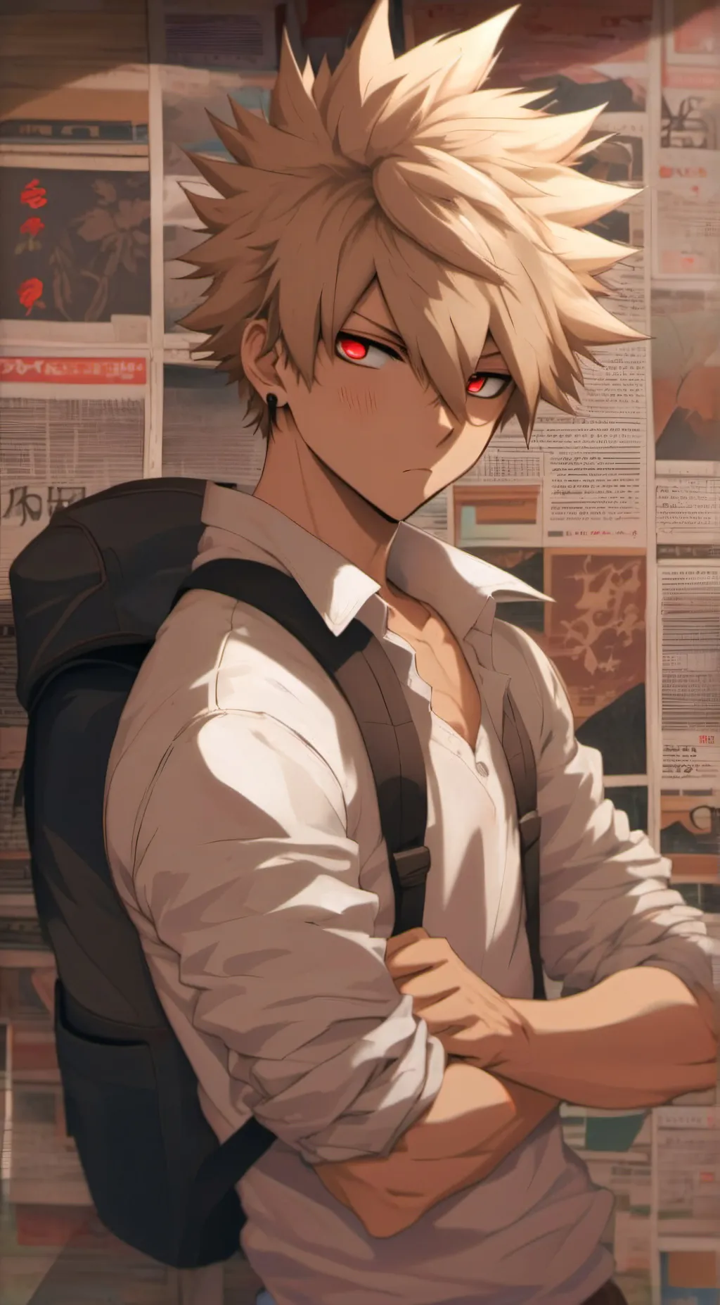 ai character: Katsuki Bokugo  background