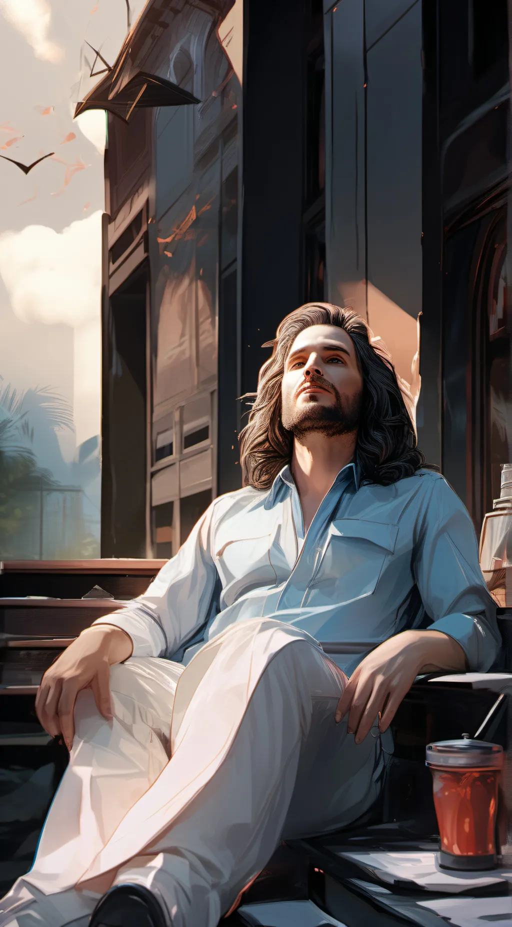 ai character: jesus background