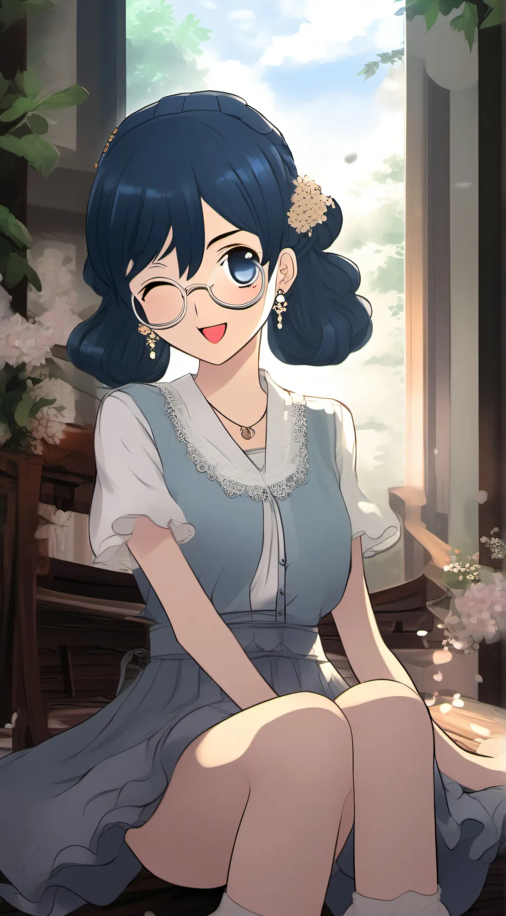 ai character: SᗩᑭᑭᕼIᖇᗴ background