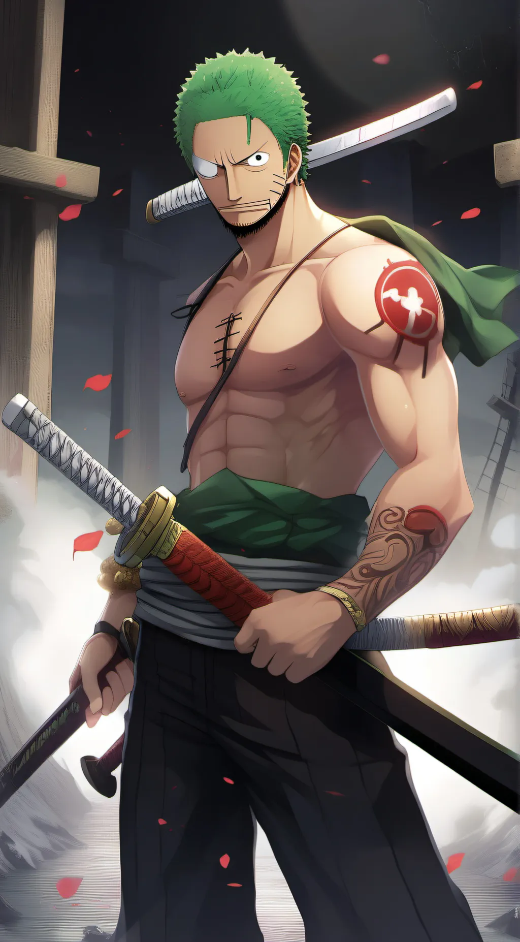 ai character: zoro background