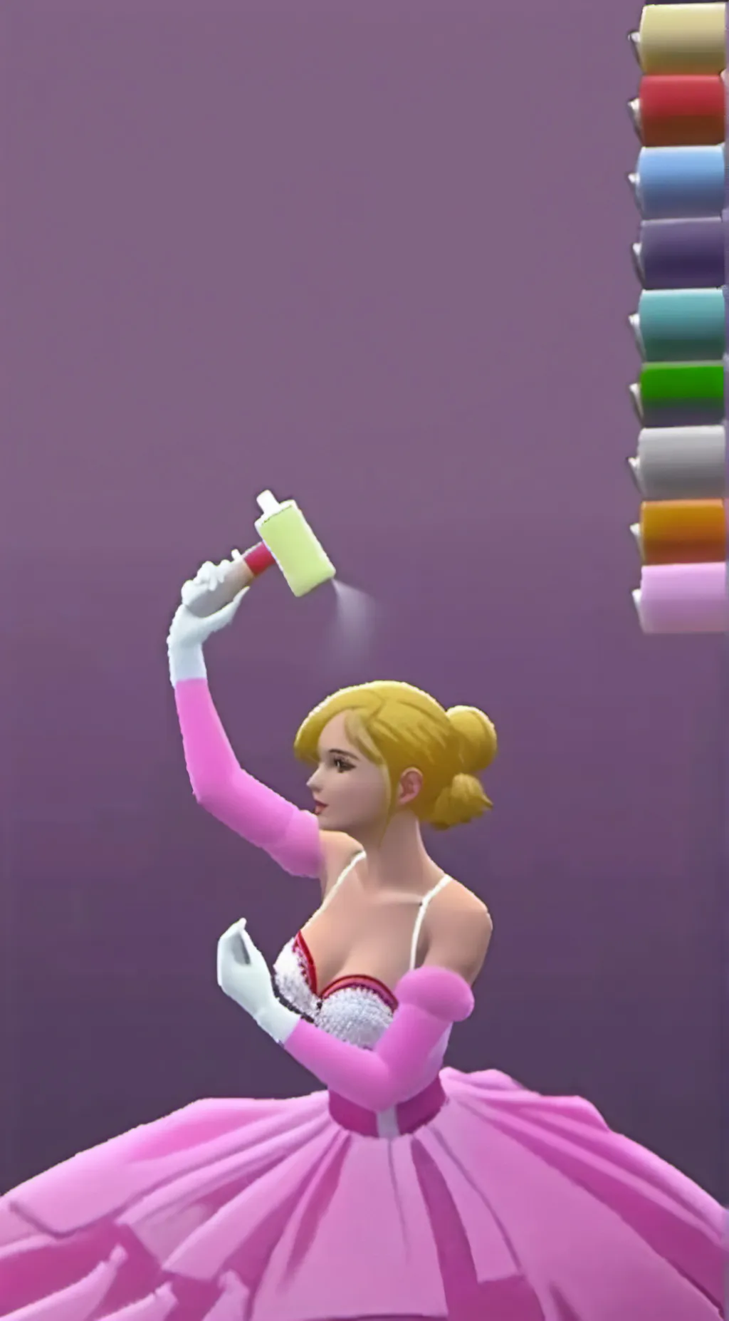 ai character: peach background