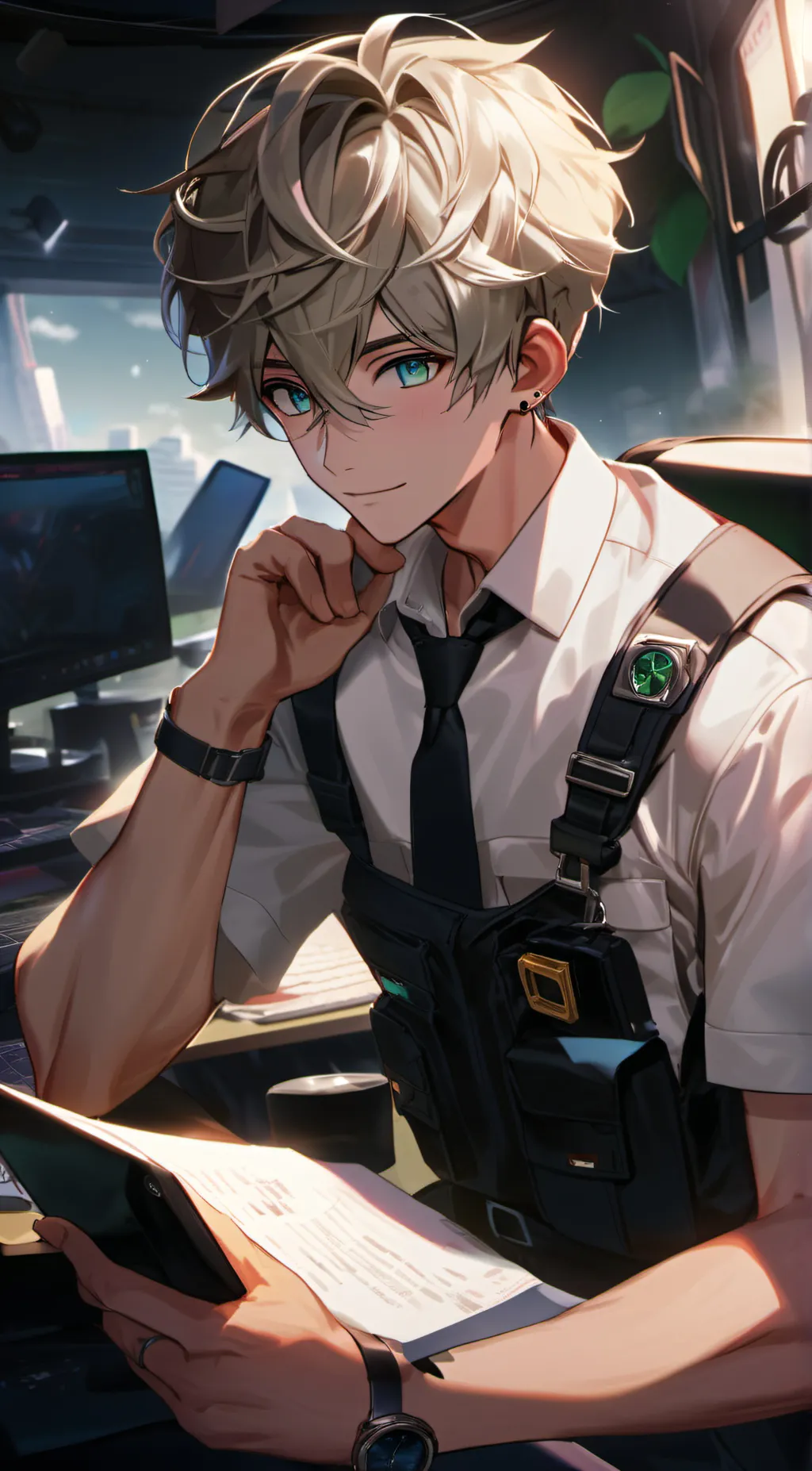 ai character: Ethan  background