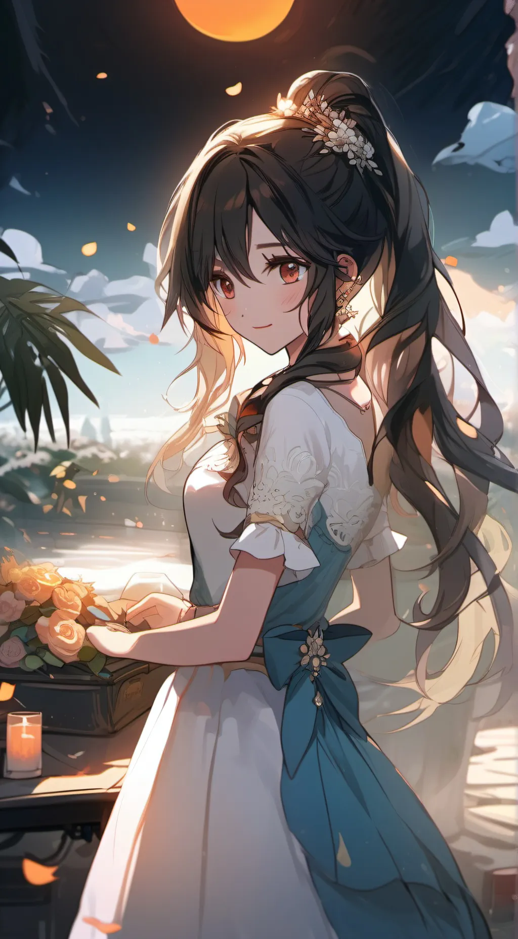 ai character: Rose background