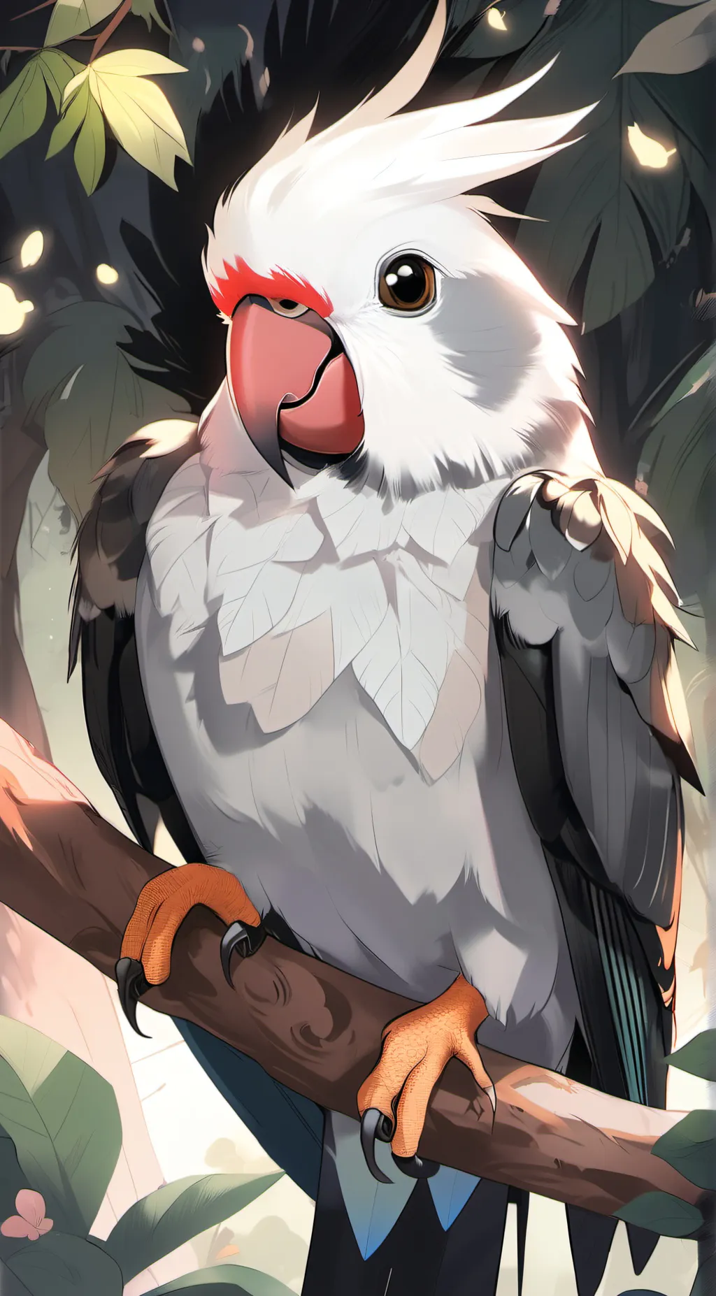 ai character: cockatiel background